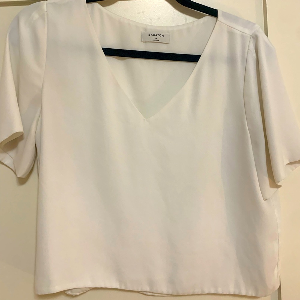 Babaton white blouse